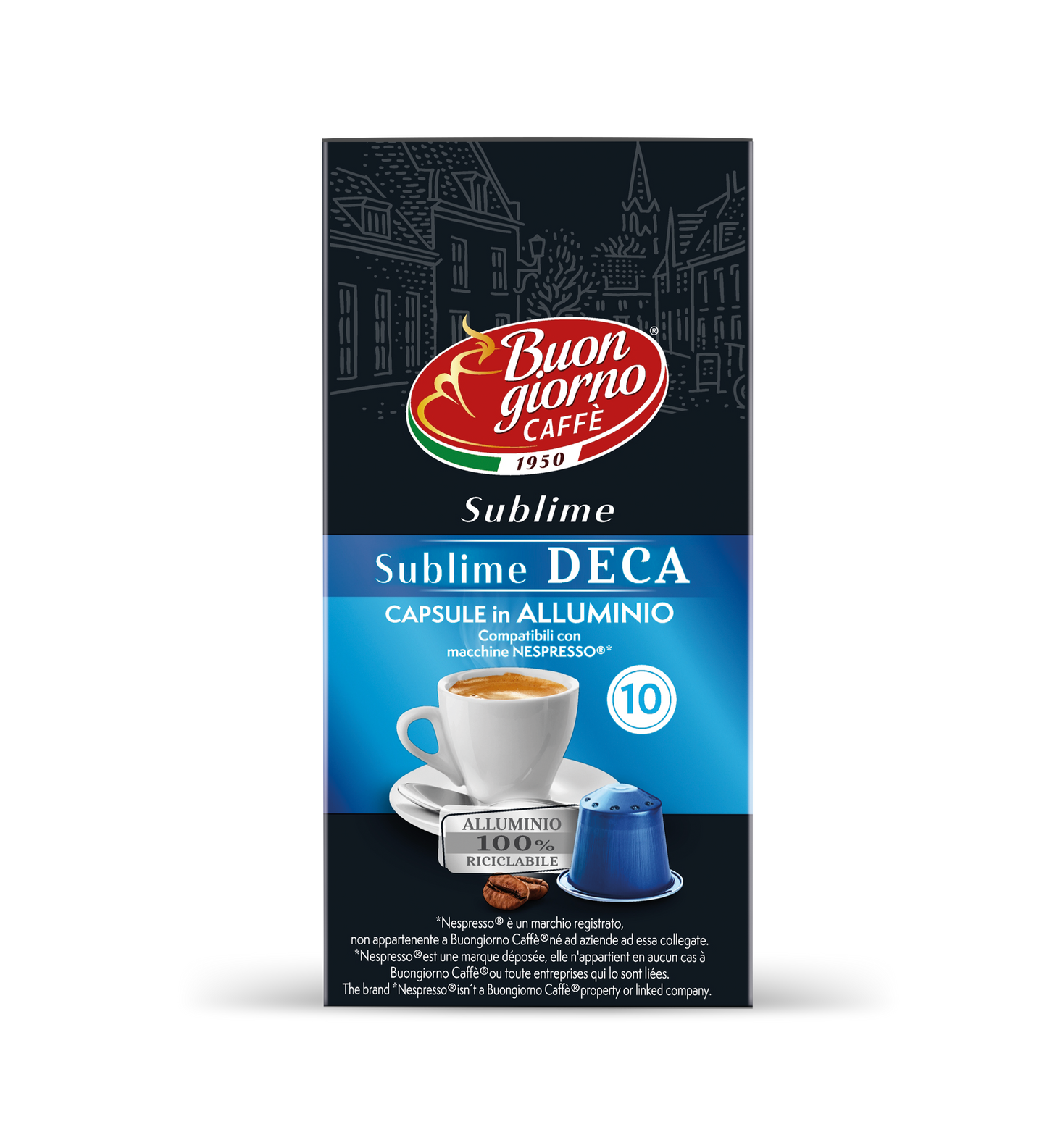 Capsule compatibili Nespresso® Sublime Deca 10pz. - 100% Riciclabile