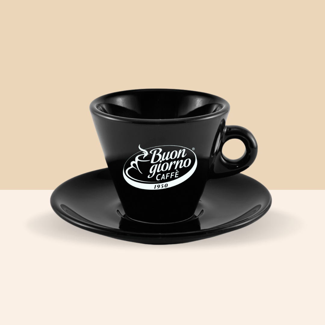 Black porcelain mugs 6 pcs.