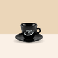 Black porcelain cups 6 pcs.